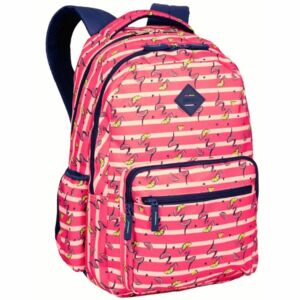 Mochila Escolar Sestini 2 Compartimentos College Flamingo