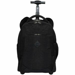 Mochila Rolling Crinkle Preta 2 rodas