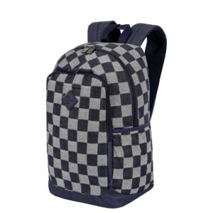 Mochila Magic Jeans Xadrez Azul