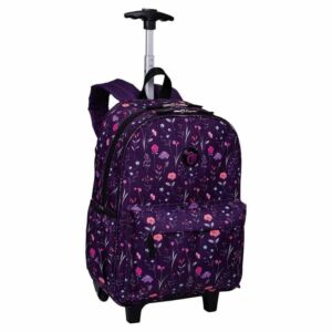 mochila de rodas capricho floral