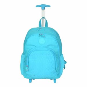 mochila de rodas verde água