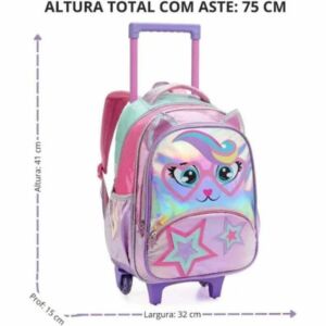 Mochila Gatinho Holográfica