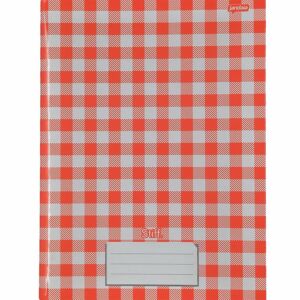brochura Stiff Listrado vermelho