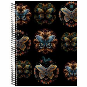 Caderno Papilio 80 Folhas – Borboletas & Qualidade São Domingos