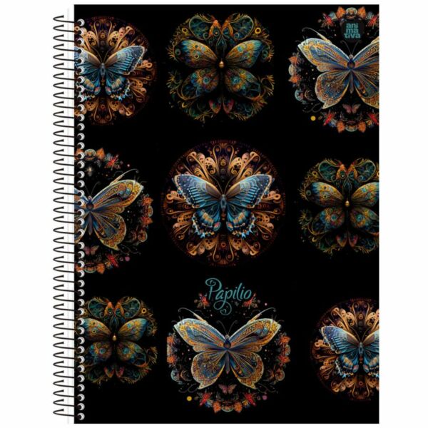Caderno Papilio 80 Folhas – Borboletas & Qualidade São Domingos