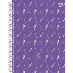 Caderno Universitário 1 Matéria  Lavander 80 Folhas