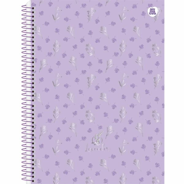 Caderno Universitário 1 Matéria  Lavander 80 Folhas - Imagem 7