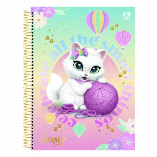 Caderno Universitário 1 Matéria Sissi 80 Folhas São Domingos - Imagem 4
