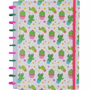 Caderno universitário Diskô Cactus 1 matéria 80 folhas 28cm x 21cm x 1,6cm