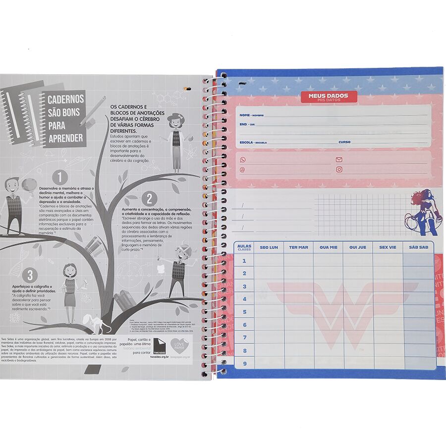 Caderno Mulher Maravilha 1 Matéria - Imagem 5
