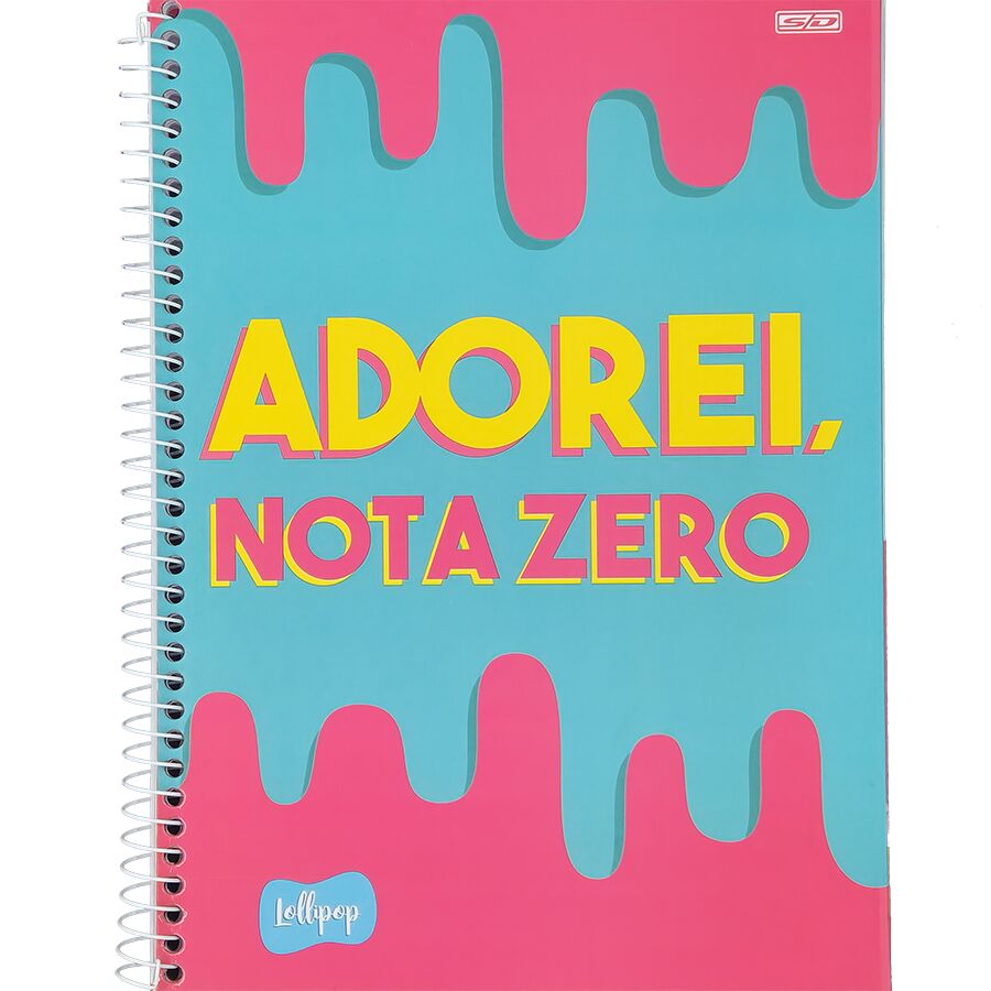 Caderno universitário SD Lollipop 1 matéria 80 folhas 27,5cm x 20cm x 1,2cm