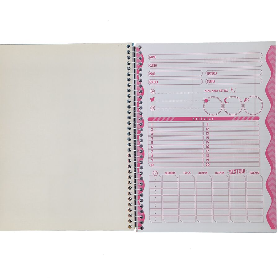 Caderno universitário SD Lollipop 1 matéria 80 folhas 27,5cm x 20cm x 1,2cm - Imagem 2