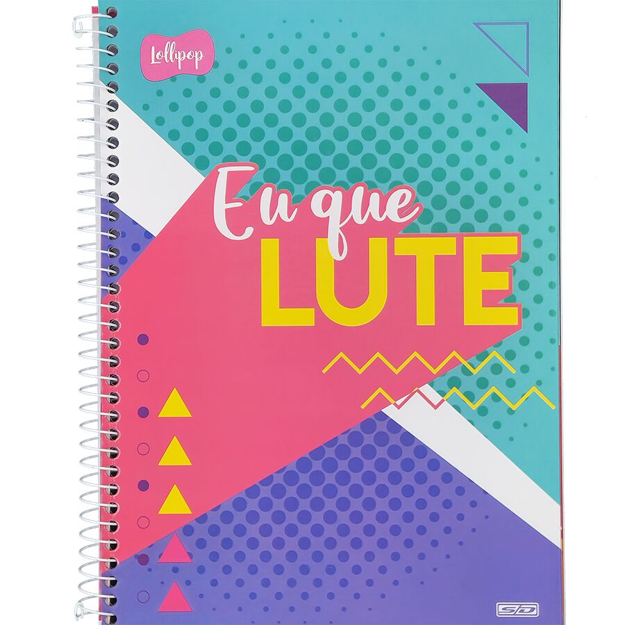 Caderno universitário SD Lollipop 1 matéria 80 folhas 27,5cm x 20cm x 1,2cm - Imagem 6
