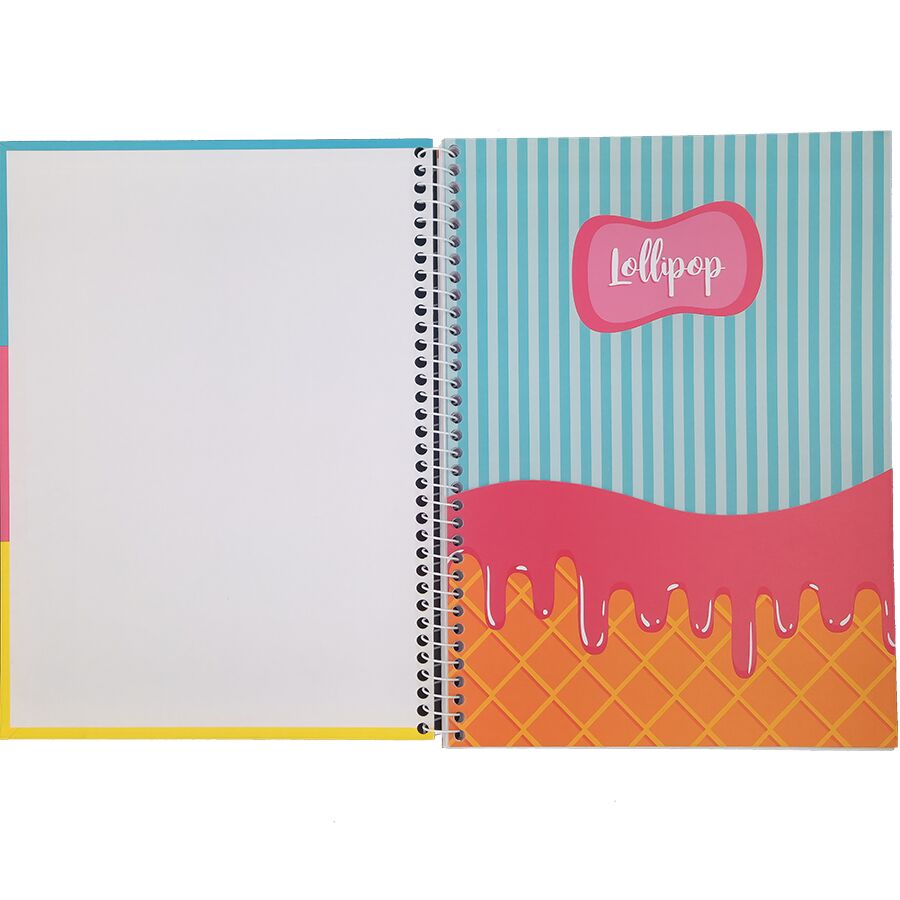 Caderno universitário SD Lollipop 1 matéria 80 folhas 27,5cm x 20cm x 1,2cm - Imagem 7