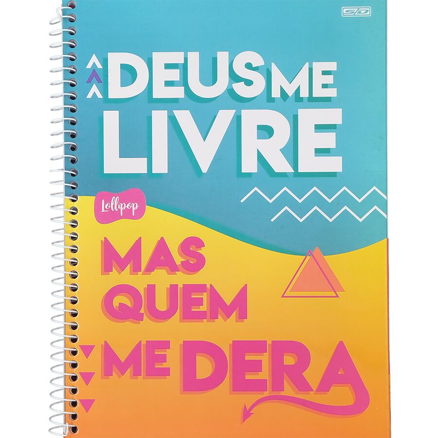 Caderno universitário SD Lollipop 1 matéria 80 folhas 27,5cm x 20cm x 1,2cm - Imagem 8