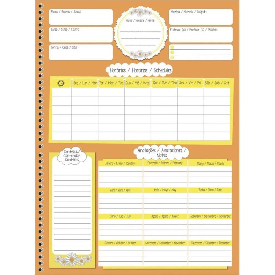 Caderno Daisy Animativa 1 materia - Imagem 7