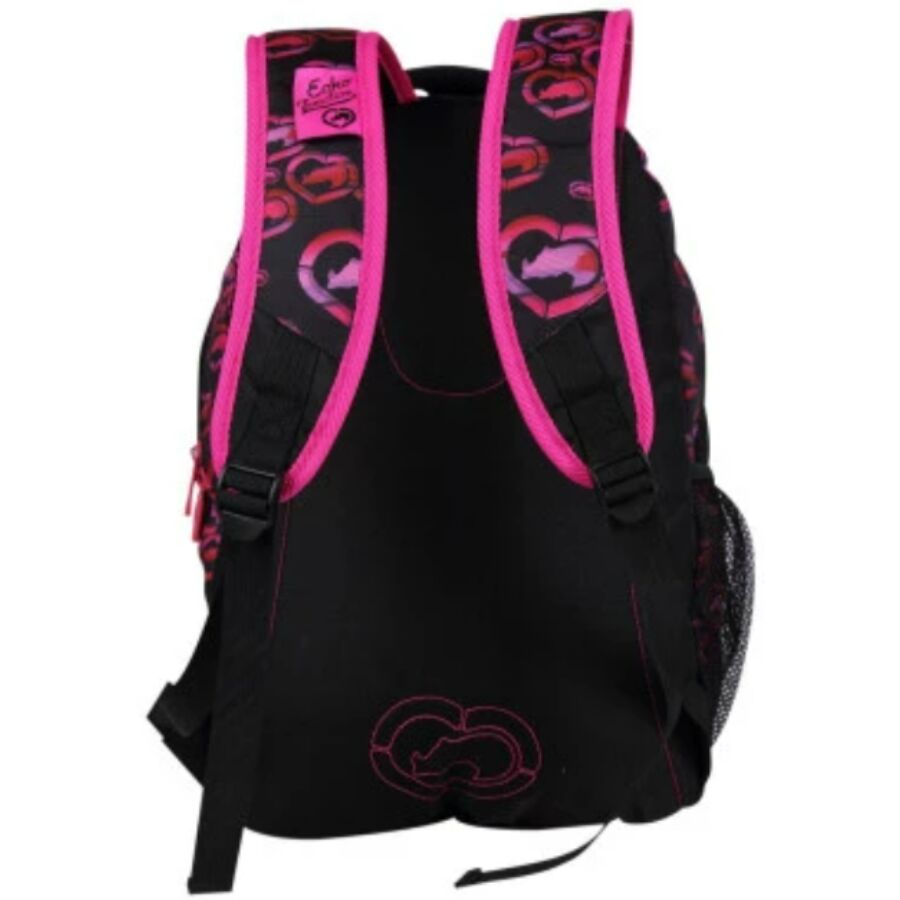 mochila Nytron Ecko Function Preto e Rosa 2 compartimentos - Imagem 4