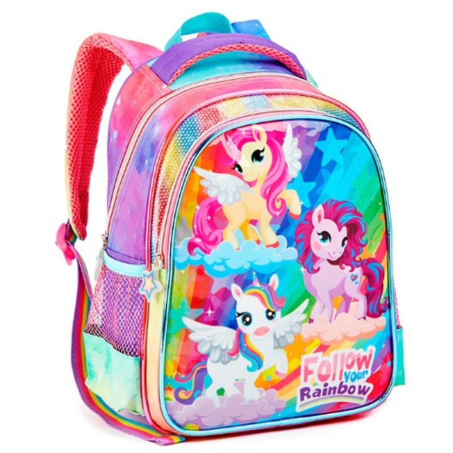 mochila rainbow infantil