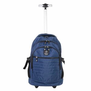 mochila de rodas azul marinho