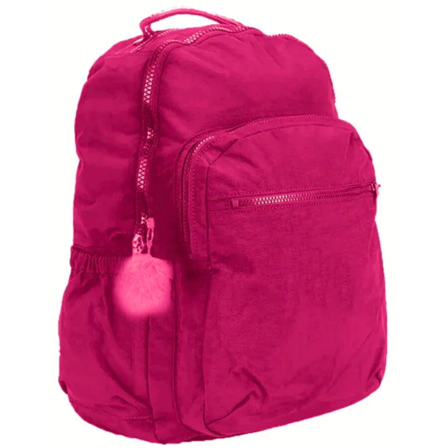 Mochila BRW Nylon Rosa 2 compartimentos - Imagem 2
