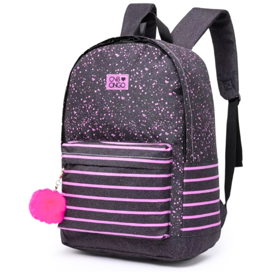 mochila onbongo preto rosa onbongo 2 compartimentos - Imagem 3