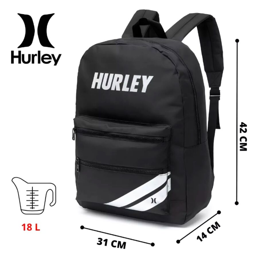 Mochila Escolar Hurley HL0042 preto - Imagem 5