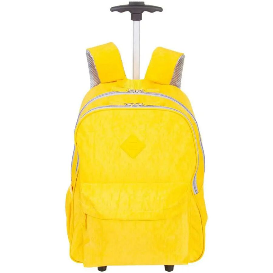 Mochila Rolling Crinkle Amarelo 2 rodas Sestini