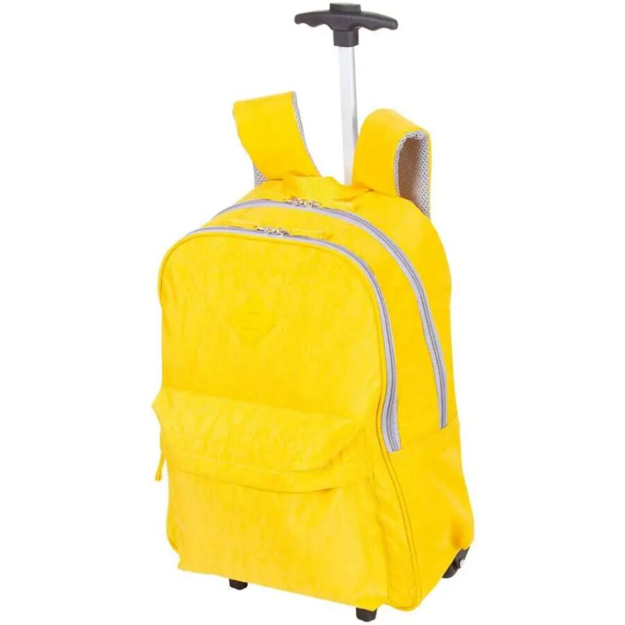 Mochila Rolling Crinkle Amarelo 2 rodas Sestini - Imagem 2