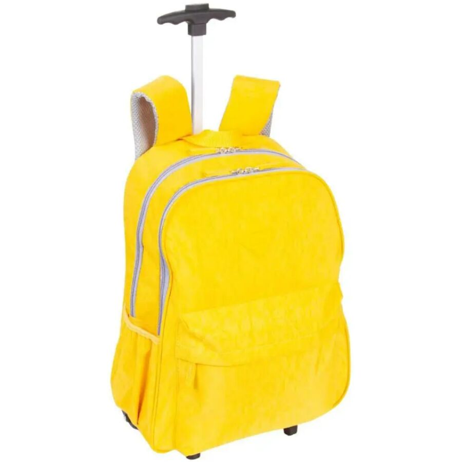 Mochila Rolling Crinkle Amarelo 2 rodas Sestini - Imagem 5