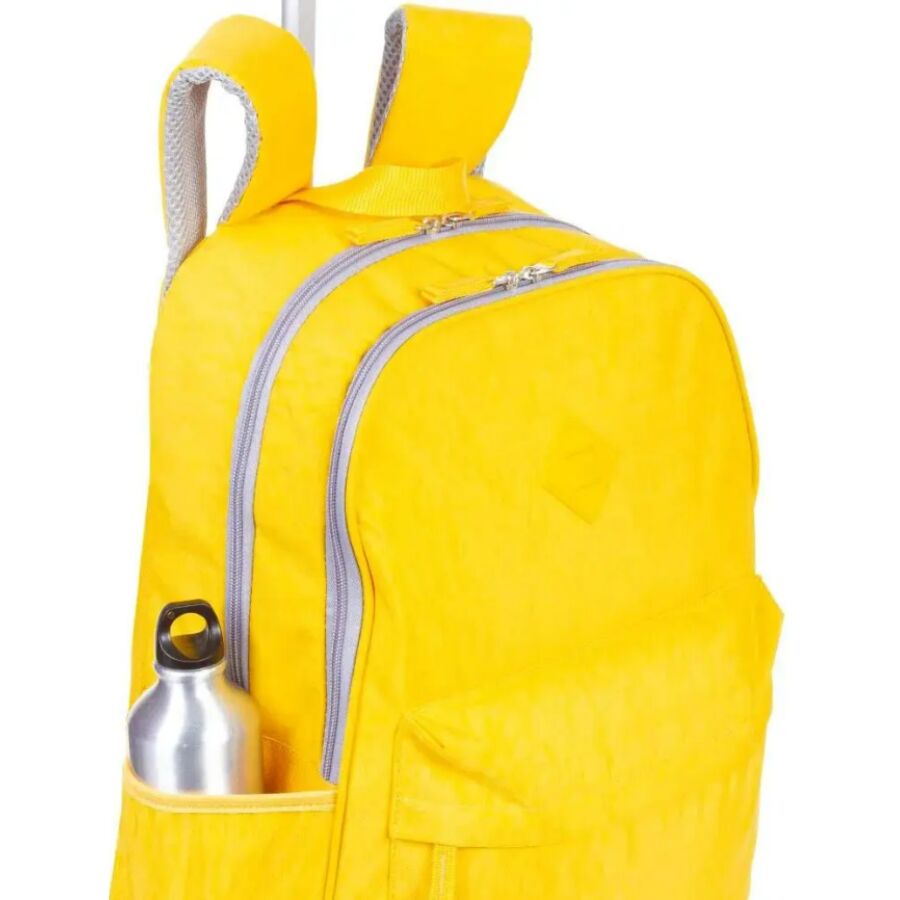 Mochila Rolling Crinkle Amarelo 2 rodas Sestini - Imagem 8