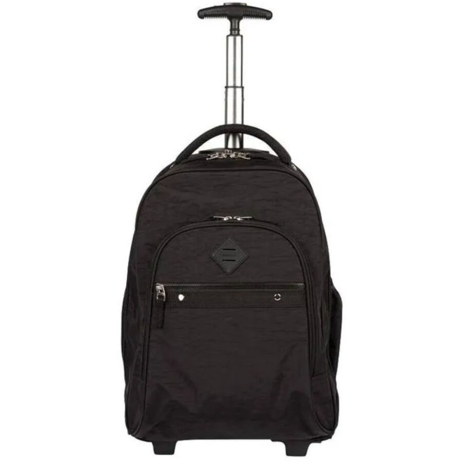 Mochila Rolling Crinkle Preta 2 rodas