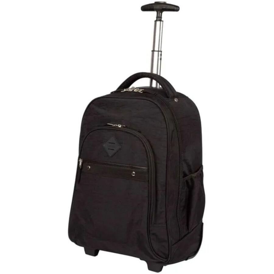 Mochila Rolling Crinkle Preta 2 rodas - Imagem 2
