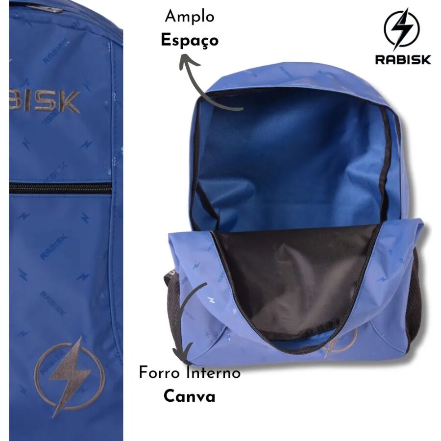 Mochila Rabisk Azul RK2490 - Imagem 5