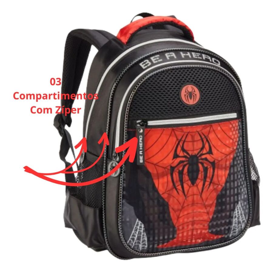 Mochila Homem Aranha DL1827 Denlex - Imagem 3