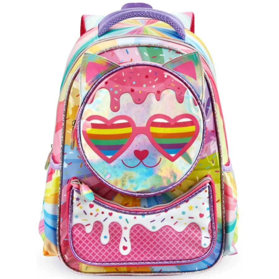 Mochila Escolar Infantil Denlex Gatinhos DL1703 - Imagem 4