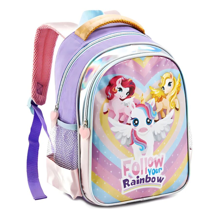 Mochila Unicórnios Infantil Denlex DL1434