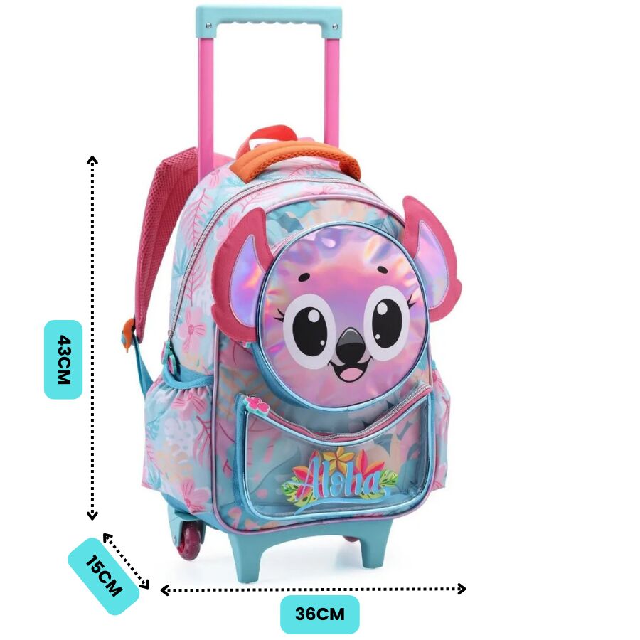 Mochila Denlex Aloha Feminino com Rodas DL2005 - Imagem 2