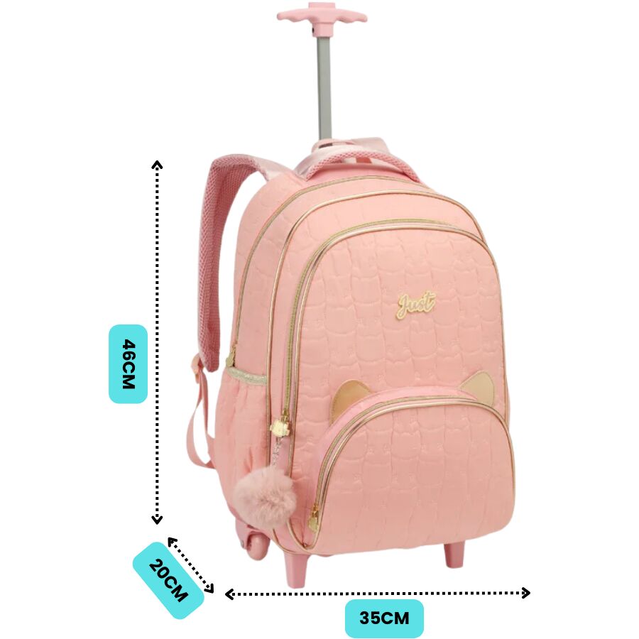 Mochila Denlex Just Gatinhos JT1919 de rodas - Imagem 5