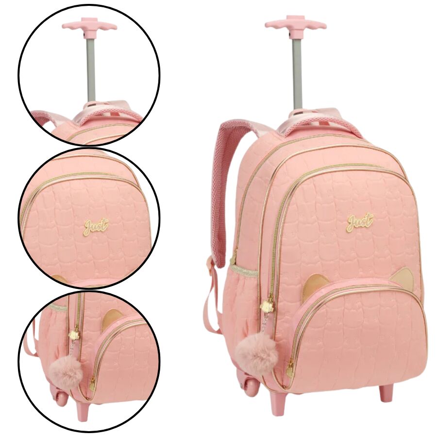 Mochila Denlex Just Gatinhos JT1919 de rodas - Imagem 3