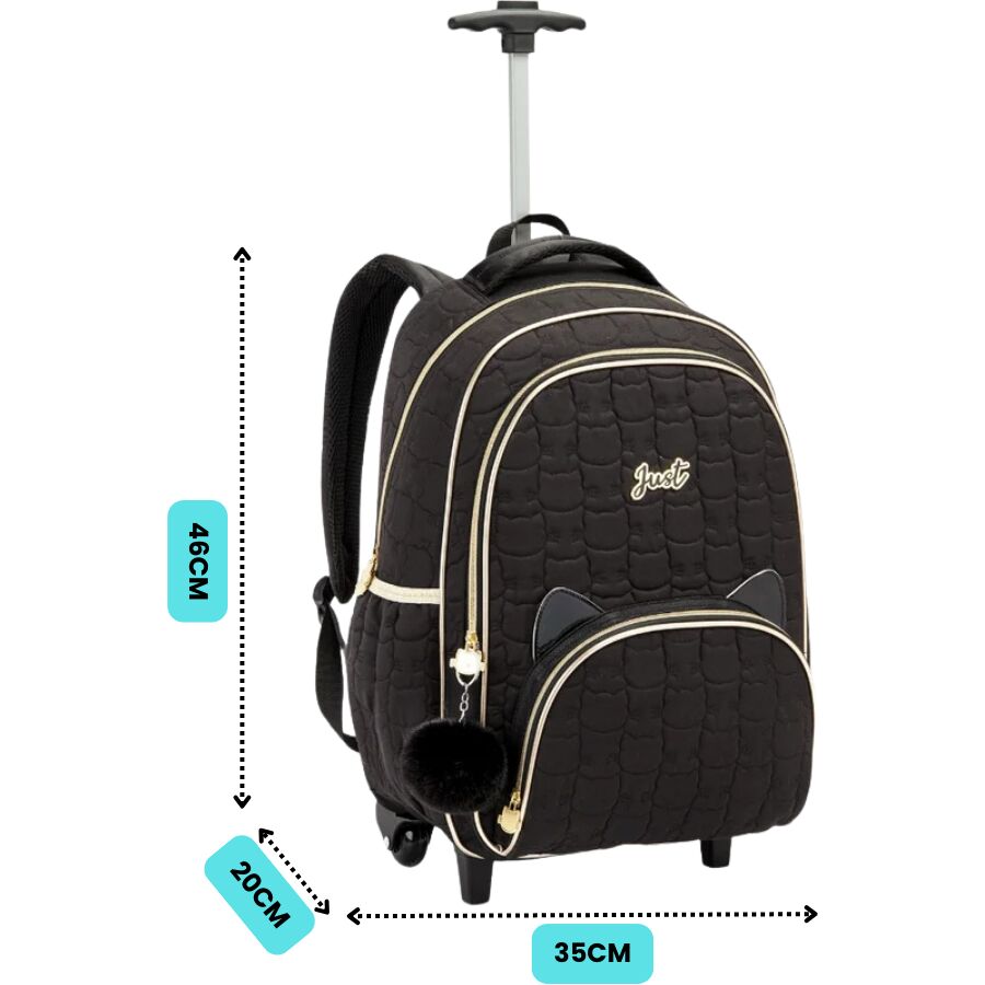 Mochila Denlex Just Gatinhos JT1919 de rodas - Imagem 8