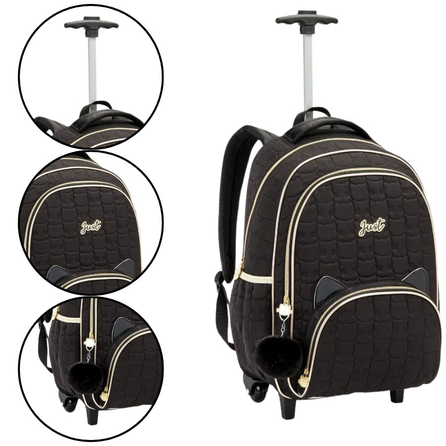 Mochila Denlex Just Gatinhos JT1919 de rodas - Imagem 15