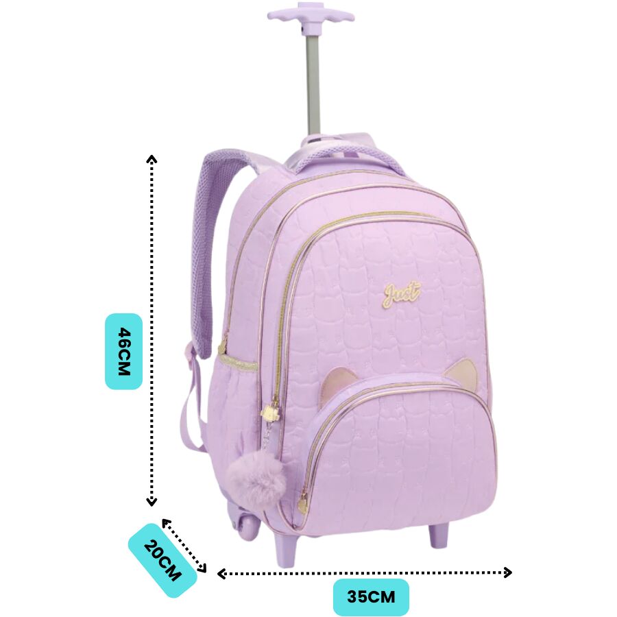 Mochila Denlex Just Gatinhos JT1919 de rodas - Imagem 14