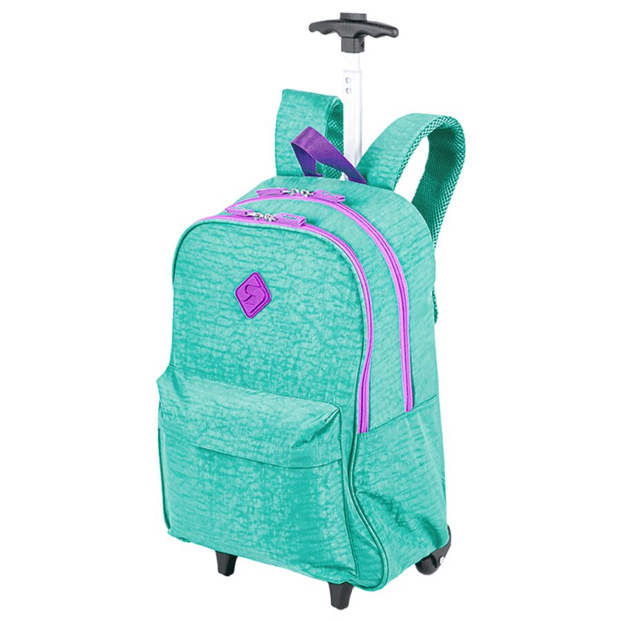 Mochila de Rodas Turquesa Sestini Rolling Esterno Crinkle 10/10 - Imagem 3
