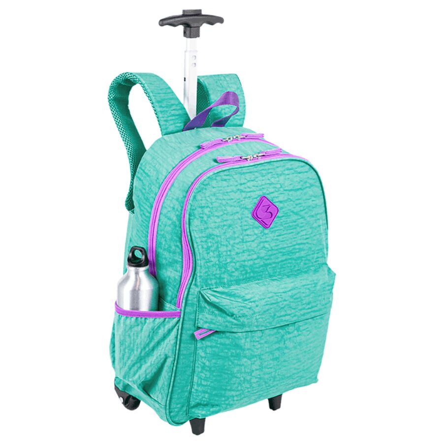 Mochila de Rodas Turquesa Sestini Rolling Esterno Crinkle 10/10 - Imagem 4