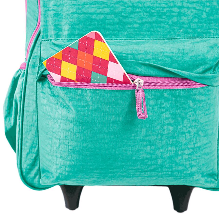Mochila de Rodas Turquesa Sestini Rolling Esterno Crinkle 10/10 - Imagem 5