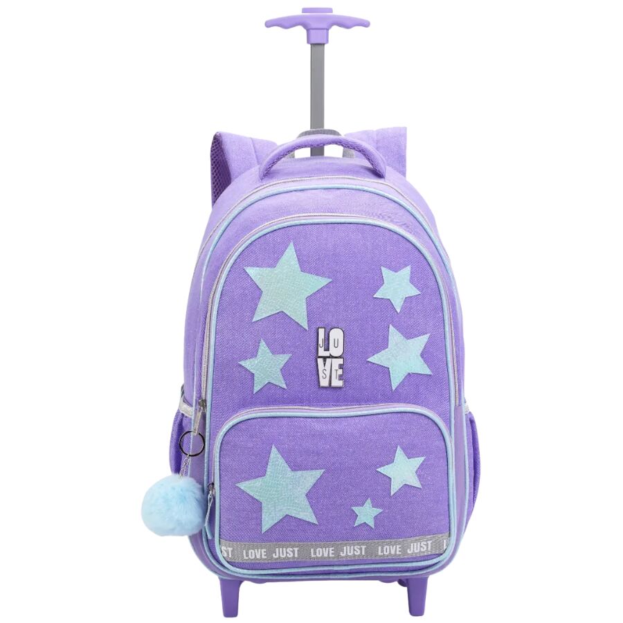 Mochila Denlex Love Just Estrela com Rodas JT2129 - Imagem 5