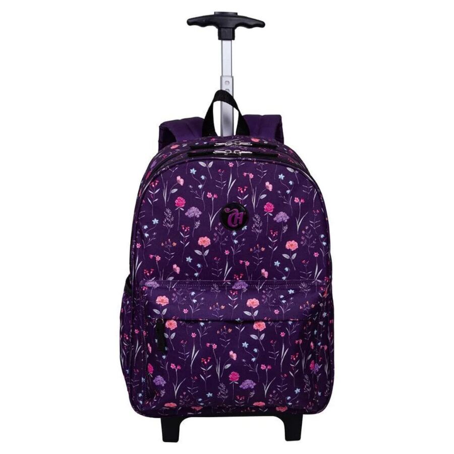 mochila de rodas capricho floral