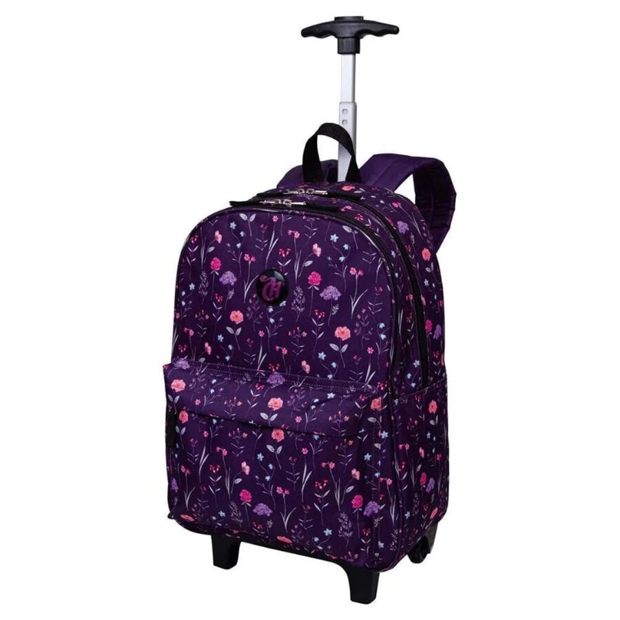 mochila de rodas capricho floral - Imagem 4