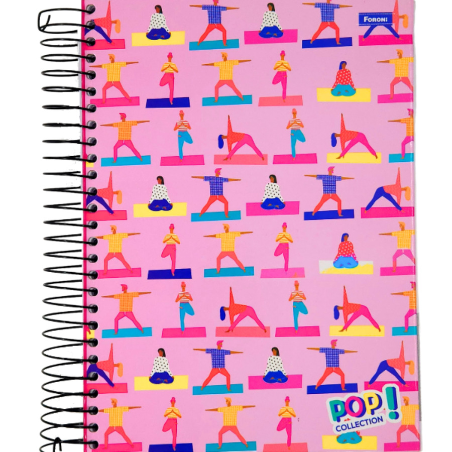 Caderno Pop Collection 15 Matérias Universitário Foroni 300 Folhas 27,5cm X 20cm X 2,3cm - Imagem 6