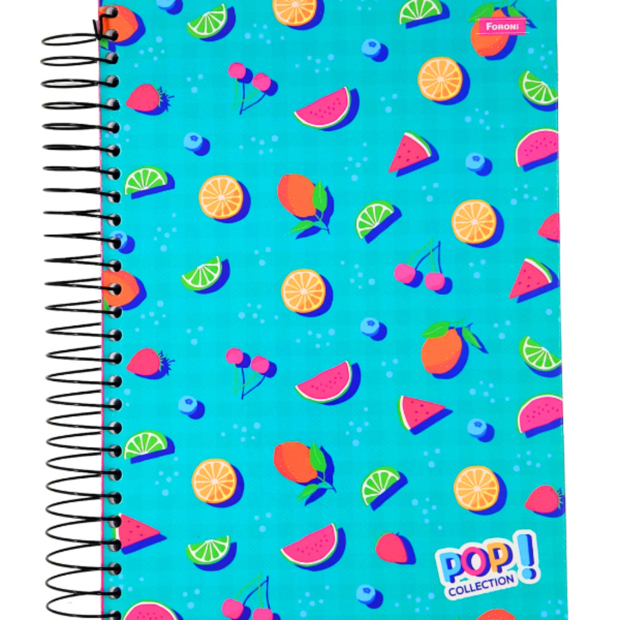 Caderno Pop Collection 15 Matérias Universitário Foroni 300 Folhas 27,5cm X 20cm X 2,3cm - Imagem 4